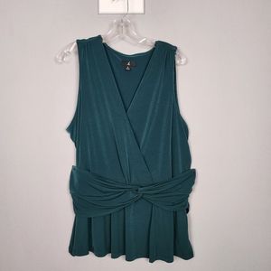 Jason Wu Green Shirt Belt Peplum Sz XL c